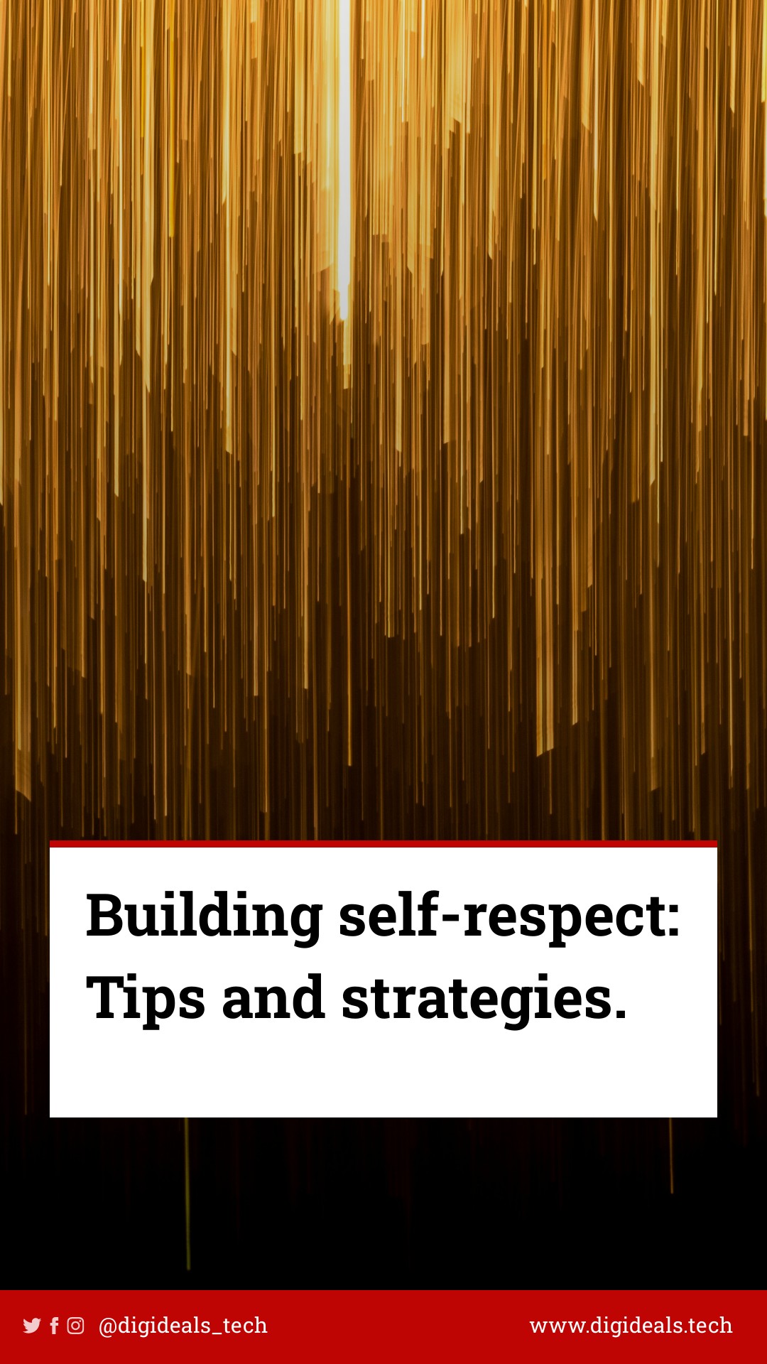 Building self-respect